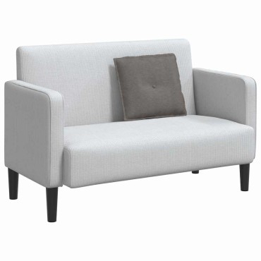 vidaXL Μαξιλάρι Πλάτης Ανοιχτό γκρι 50 x 45 εκ. Υφασμάτινο Κορντουρά