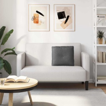 vidaXL Μαξιλάρι Πλάτης Σκούρο Γκρι 50 x 45 εκ. Υφασμάτινο Κορντουρά