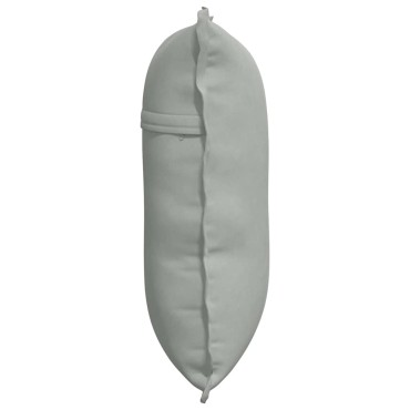 vidaXL Μαξιλάρι Πλάτης Ανοιχτό γκρι 60 x 50 cm Υφασμάτινο Κορντουρά