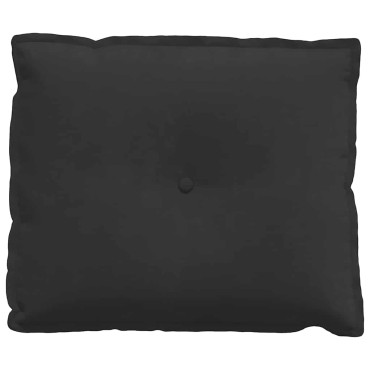 vidaXL Μαξιλάρι Πλάτης Μαύρο 60 x 50 cm Ύφασμα Μικροΐνας