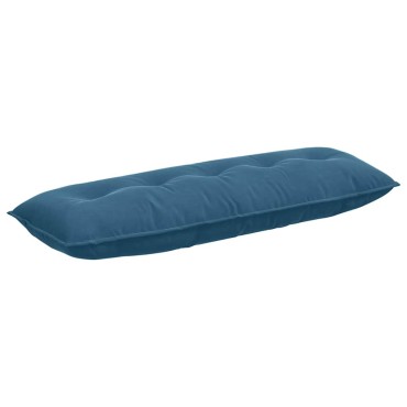 vidaXL Μαξιλάρι Πλάτης Μπλε 140 x 50 cm Υφασμάτινο Κορντουρά