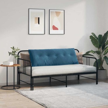 vidaXL Μαξιλάρι Πλάτης Μπλε 140 x 50 cm Υφασμάτινο Κορντουρά