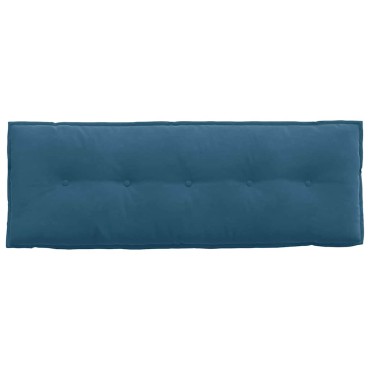 vidaXL Μαξιλάρι Πλάτης Μπλε 140 x 50 cm Υφασμάτινο Κορντουρά