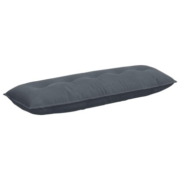 vidaXL Μαξιλάρι Πλάτης Σκούρο Γκρι 140 x 50 cm Υφασμάτινο Κορντουρά