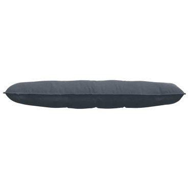 vidaXL Μαξιλάρι Πλάτης Σκούρο Γκρι 140 x 50 cm Υφασμάτινο Κορντουρά