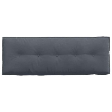 vidaXL Μαξιλάρι Πλάτης Σκούρο Γκρι 140 x 50 cm Υφασμάτινο Κορντουρά