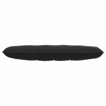 vidaXL Μαξιλάρι Πλάτης Μαύρο 140 x 50 cm Υφασμάτινο Κορντουρά
