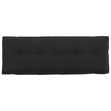 vidaXL Μαξιλάρι Πλάτης Μαύρο 140 x 50 cm Υφασμάτινο Κορντουρά