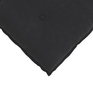 vidaXL Μαξιλάρι Πλάτης Μαύρο 140 x 50 cm Υφασμάτινο Κορντουρά