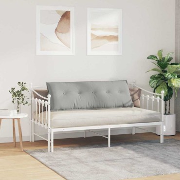 vidaXL Μαξιλάρι Πλάτης Ανοιχτό γκρι 140 x 50 cm Ύφασμα Μικροΐνας