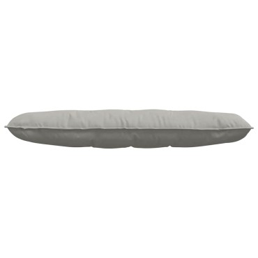 vidaXL Μαξιλάρι Πλάτης Ανοιχτό γκρι 140 x 50 cm Ύφασμα Μικροΐνας