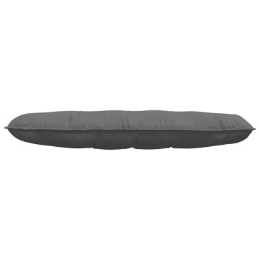 vidaXL Μαξιλάρι Πλάτης Σκούρο Γκρι 140 x 50 cm Ύφασμα Μικροΐνας