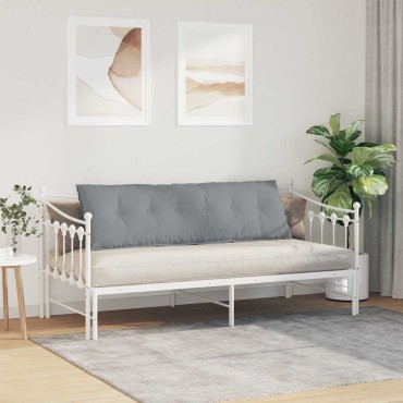 vidaXL Μαξιλάρι Πλάτης Ανοιχτό γκρι 160 x 19 x 50 εκ ύφασμα