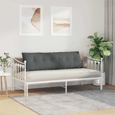 vidaXL Μαξιλάρι Πλάτης Σκούρο Γκρι 160 x 19 x 50 εκ ύφασμα