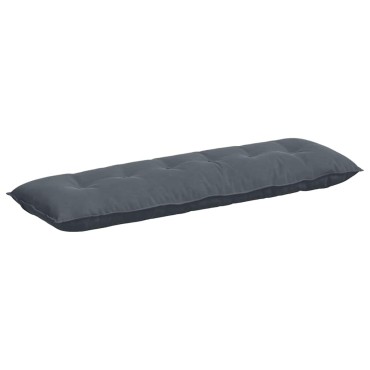 vidaXL Μαξιλάρι Πλάτης Σκούρο Γκρι 160 x 50 cm Υφασμάτινο Κορντουρά