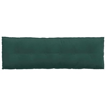 vidaXL Μαξιλάρι Πλάτης Σκούρο Πράσινο 160 x 50 cm Υφασμάτινο Κορντουρά
