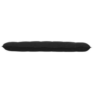 vidaXL Μαξιλάρι Πλάτης Μαύρο 160 x 50 cm Υφασμάτινο Κορντουρά