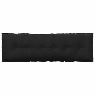 vidaXL Μαξιλάρι Πλάτης Μαύρο 160 x 50 cm Υφασμάτινο Κορντουρά