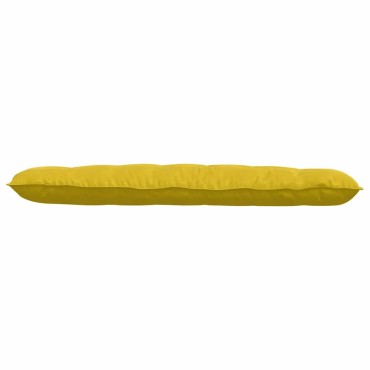 vidaXL Μαξιλάρι Πλάτης Κίτρινο 160 x 50 cm Υφασμάτινο Κορντουρά