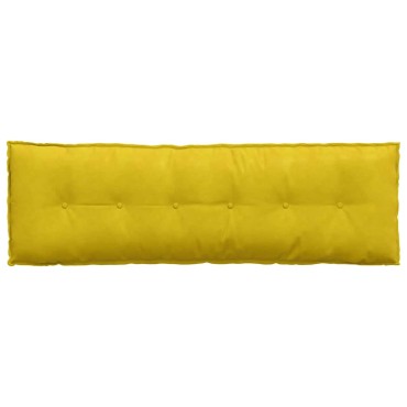 vidaXL Μαξιλάρι Πλάτης Κίτρινο 160 x 50 cm Υφασμάτινο Κορντουρά
