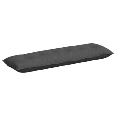 vidaXL Μαξιλάρι Πλάτης Σκούρο Γκρι 160 x 50 cm Υφασμάτινο Κορντουρά