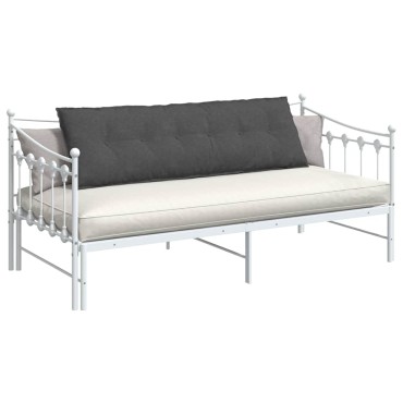 vidaXL Μαξιλάρι Πλάτης Σκούρο Γκρι 160 x 50 cm Υφασμάτινο Κορντουρά