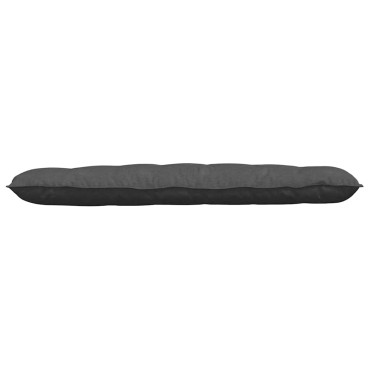 vidaXL Μαξιλάρι Πλάτης Σκούρο Γκρι 160 x 50 cm Υφασμάτινο Κορντουρά