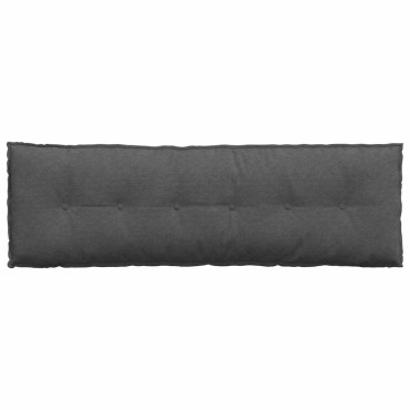 vidaXL Μαξιλάρι Πλάτης Σκούρο Γκρι 160 x 50 cm Υφασμάτινο Κορντουρά