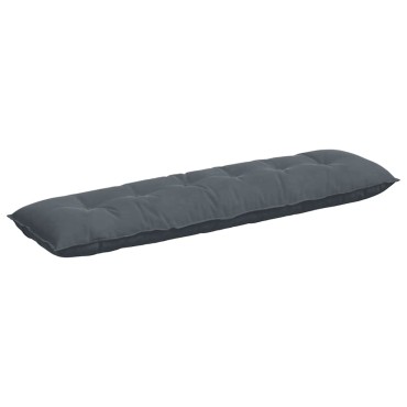 vidaXL Μαξιλάρι Πλάτης Σκούρο Γκρι 180 x 50 εκ. Υφασμάτινο Κορντουρά