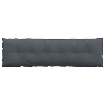 vidaXL Μαξιλάρι Πλάτης Σκούρο Γκρι 180 x 50 εκ. Υφασμάτινο Κορντουρά