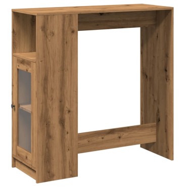 vidaXL Τραπέζι Μπαρ με Ράγες Δρυς 101x40x103,5cm Επεξεργ. Ξύλο 1 τεμ.