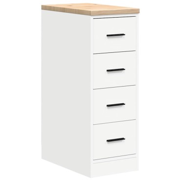 vidaXL ντουλάπι αποθήκευσης γκαράζ Λευκό 30x51x85 εκ μασίφ ξύλο πεύκο