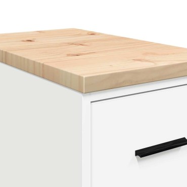 vidaXL ντουλάπι αποθήκευσης γκαράζ Λευκό 30x51x85 εκ μασίφ ξύλο πεύκο