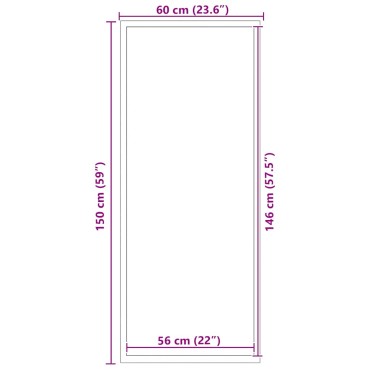 vidaXL Πατάκι Εισόδου Μαύρο 60 x 150 εκ.