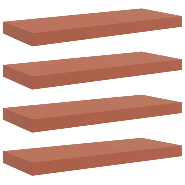 vidaXL Ράφι Τοίχου Επιτοίχιο 4 τεμ. Κόκκινο 60x23,5x3,8cm