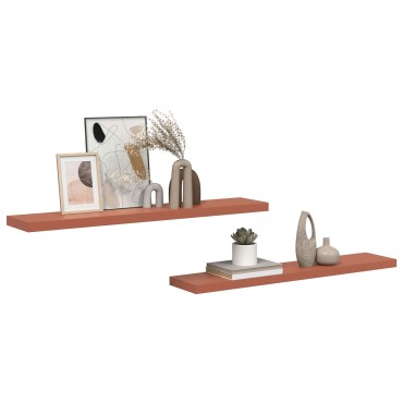 vidaXL Ράφι Τοίχου Επιτοίχιο 2 τεμ. Κόκκινο 120x23,5x3,8cm