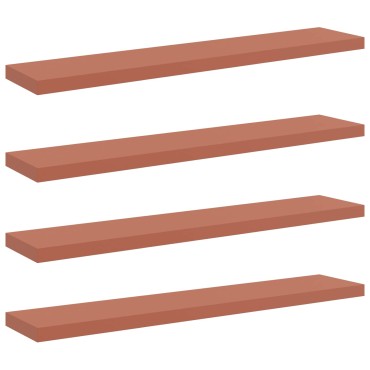 vidaXL Ράφι Τοίχου Επιτοίχιο 4 τεμ. Κόκκινο 120x23,5x3,8cm