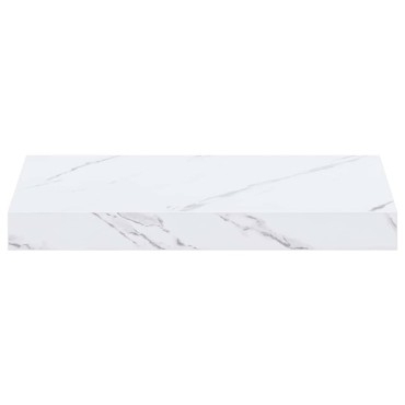 vidaXL Ράφι Τοίχου 2 τεμ. Λευκό Μάρμαρο 40x23,5x3,8cm