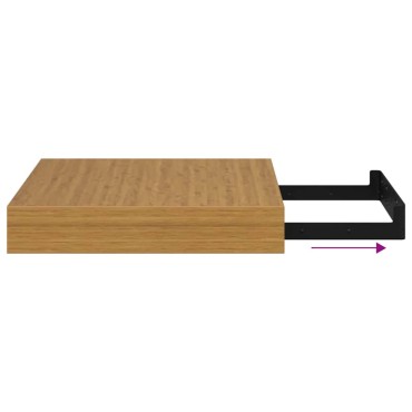 vidaXL Ράφι Τοίχου 4 τεμ. Μπεζ 23x23,5x3,8cm Επεξεργασμένο Ξύλο