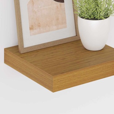 vidaXL Ράφι Τοίχου 4 τεμ. Μπεζ 23x23,5x3,8cm Επεξεργασμένο Ξύλο