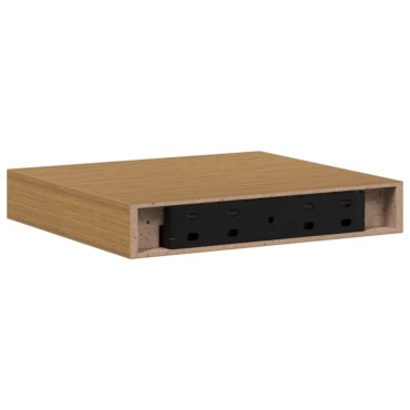 vidaXL Ράφι Τοίχου 4 τεμ. Μπεζ 23x23,5x3,8cm Επεξεργασμένο Ξύλο