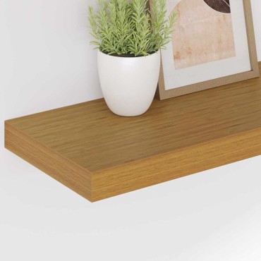 vidaXL Ράφι Τοίχου 4 τεμ. Μπεζ 60x23,5x3,8cm Επεξεργασμένο Ξύλο