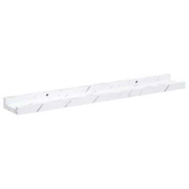 vidaXL Ράφι Τοίχου 4 τεμ. Λευκό Μάρμαρο 60x9x3cm