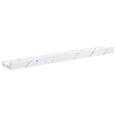 vidaXL Ράφι Τοίχου 4 τεμ. Λευκό Μάρμαρο 60x9x3cm