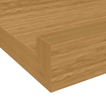 vidaXL Ράφι Τοίχου 2 τεμ. Μπεζ 115x9x3cm Επεξεργασμένο Ξύλο