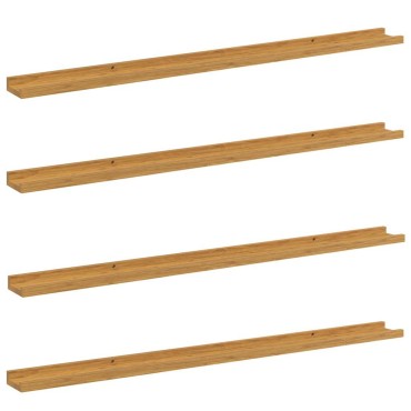 vidaXL Ράφι Τοίχου 4 τεμ. Μπεζ 115x9x3cm Επεξεργασμένο Ξύλο