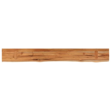 vidaXL Ράφι Επιτοίχιο Ορθ. Live Edge 140x20x2,5cm Μασίφ Ξύλο Ακακίας