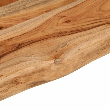 vidaXL Ράφι Επιτοίχιο Ορθ. Live Edge 140x20x2,5cm Μασίφ Ξύλο Ακακίας