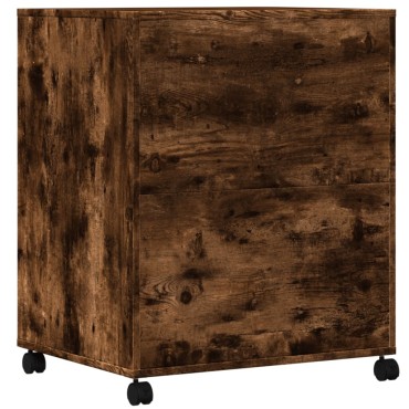 vidaXL Βάση Εκτυπωτή με Ρόδες Καπνιστή Δρυς 60 x 48 x 74 εκ.