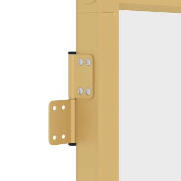 vidaXL Εσωτερική Πόρτα Χρυσή 76 x 201,5 εκ. Ψημένο Γυαλί & Αλουμίνιο